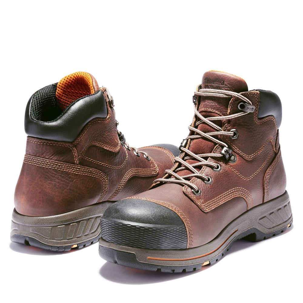 Botas de Trabajo Timberland Hombre Pro® Helix Hd 6\" Comp Toe Marrones/Negras - Chile TDF-179524